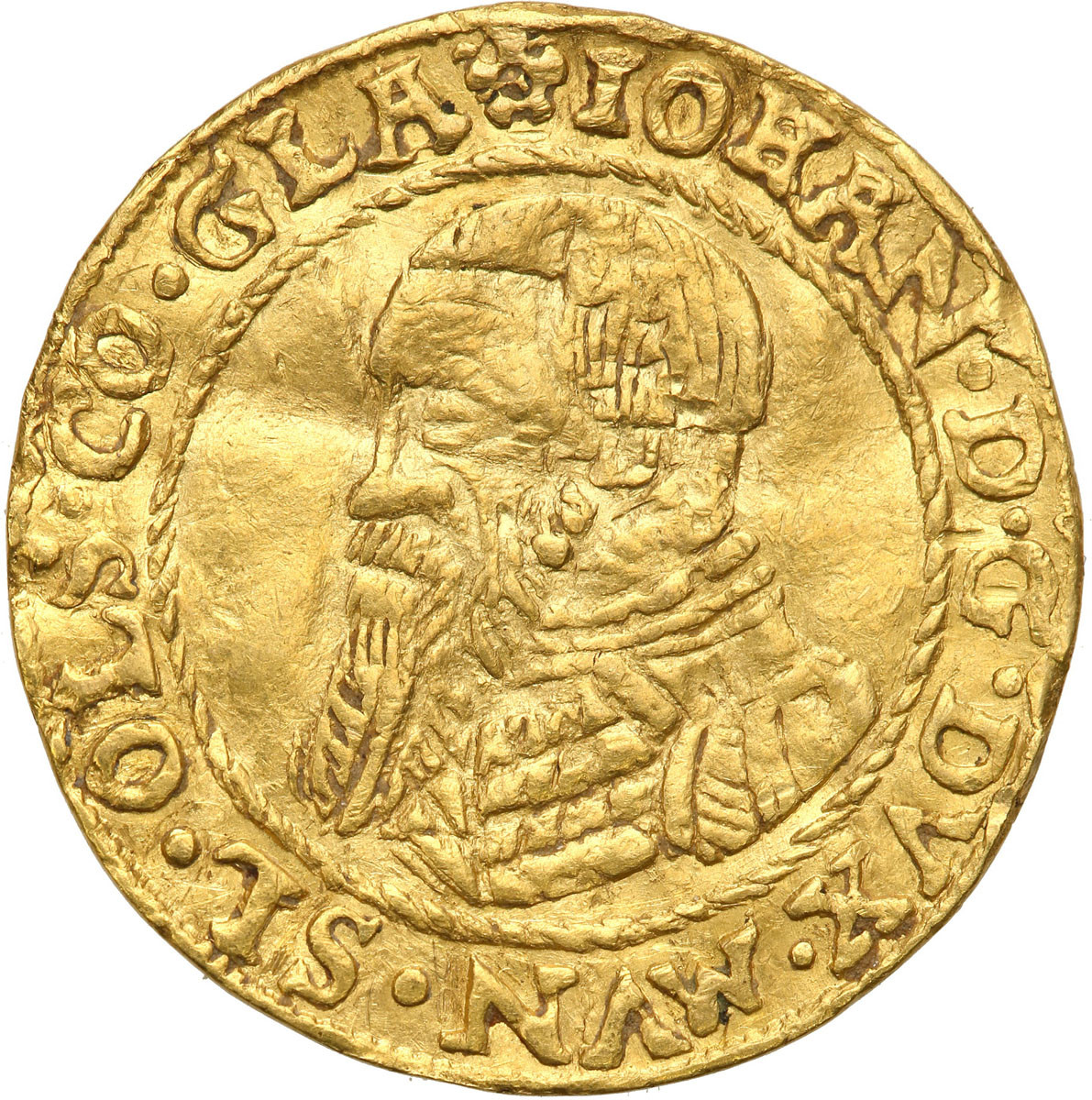 Śląsk, Księstwo Ziębicko-Oleśnickie. Jan Kostrzyński (1535-1571). Dukat 1563, Oleśnica - RZADKOŚĆ R8